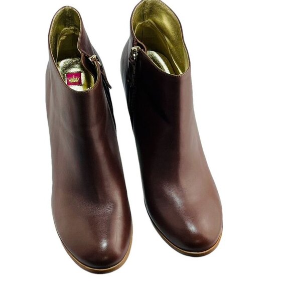 Elaine Turner Womens Brown Leather Ankle Boots Size 8.5 - Picture 2 of 13